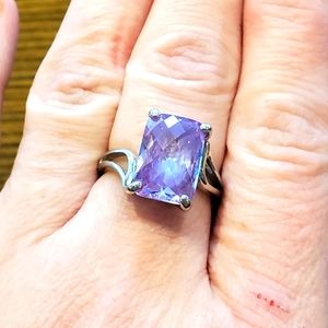 Purple Quartz & Sterling Ring